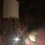 Elegant dual wall lights in Brass/ Linen. Set of Two. Perfect conditions. Image 6
