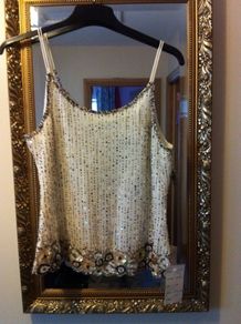 BNWT Beautiful Designer beaded Top Size 40