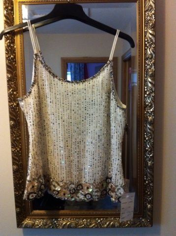 BNWT Beautiful Designer beaded Top Size 40