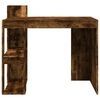 Office Desk Smoked Oak 103.5x56.5x94 cm Engineered Wood