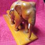Vintage Handcarved Wooden Elephant Image 2