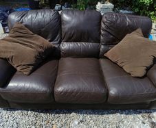 Brown Leather Suite 3 & 2 Seater - Need gone Today