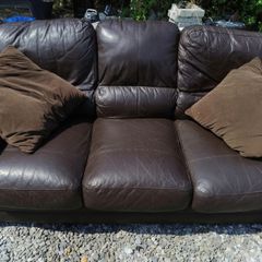 Brown Leather Suite 3 & 2 Seater - Need gone Today