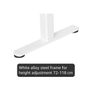 Electric Standing Desk 120 x 60cm, Height Adjustable Sit Stand Desk with 3 Memory Presets, Home Office Desk with Anti-Collision System, Quiet Motor, 2 Hooks, White Image 3