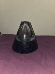 Vintage Polish glass Oil Lamp/ Paper weight