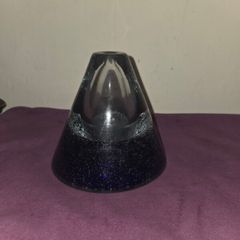 Vintage Polish glass Oil Lamp/ Paper weight