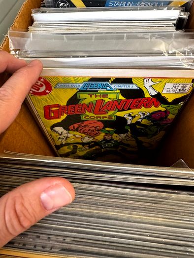 DC Long Comic Box w 250 comics for Sale