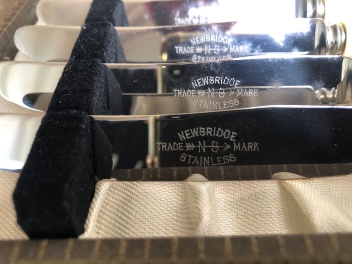 Vintage Set Of 6 Newbridge Table Knives