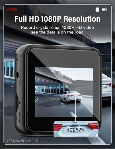 FREE EXPRESS SHIPPING Dash Cam Front 1080P Mini Size with 64GB SD Card, 2 Inch LCD Screen Small Car Dash Camera WDR Night Vision, 170 Degree Wide Angle, G-sensor, Motion Detection, Parking Monitor