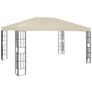 Gazebo with String Lights 3x4 m Cream Image 2