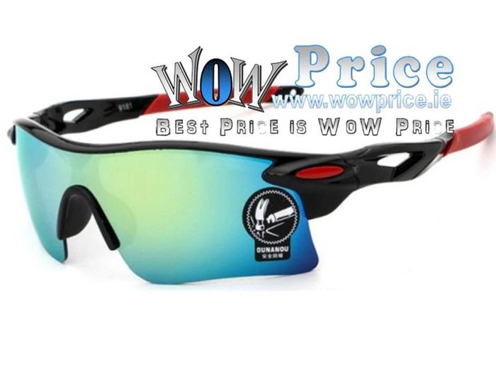 Sunglasses UV400 Outdoor Sports Eyewear Men and Women Driving Cycling Black Red