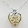Sterling Silver Necklace with Glass/Silver Pendant Image 2