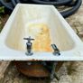 Old Cast Iron Bath for Sale Image 2