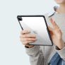 XUNDD Case for iPad Pro 11 Inch 2021 (3rd Generation), Slim Clear Backshell, Shock Absorption Soft TPU Edge Bumper [Support Apple Pencil Charging] - Black Image 2
