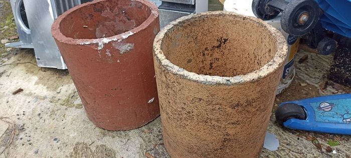 Pair of Clay Chimney Pots