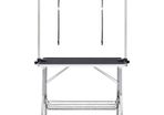 Adjustable Dog Grooming Table with 2 Loops and Basket