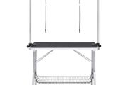 Adjustable Dog Grooming Table with 2 Loops and Basket