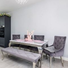 Marble Table, Chairs and Bench
