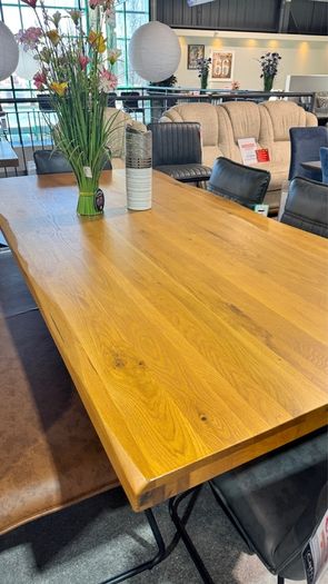 210cm Oak Dining Table Ex Display
