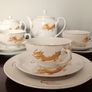 Japanese Porcelain Dragonware Tea Set with Geisha Lithopane. Image 3