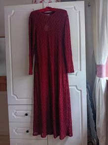 Marks and Spencer Sheer Lace Midi Dress with Camisole