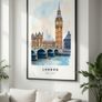 London Wall art print, Travel Art Poster Image 2