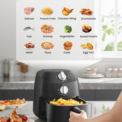 Compact 2L Air Fryer 12 Preset Menus, Adjustable Timer, 80-200 C Temperature Control, 1150W, Dishwasher-Safe Non-Stick Basket, BPA-Free, Space-Saving Design  Ideal for Small Kitchens