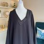 Glamorous Ladies Black Tunic Top with sequins from Michele Hope Image 7