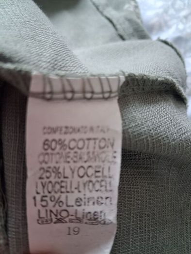 CoOrd Set - Trousers Waistcoat - Sage Green - UK 12 - Cotton Linen mix