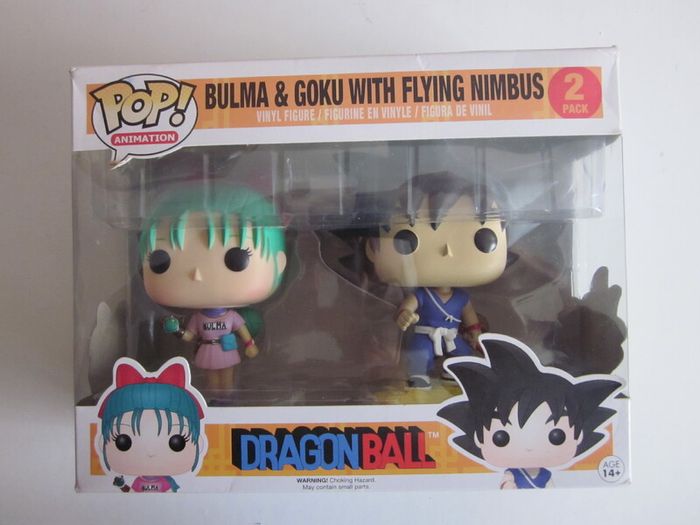 Funko POP! Dragon Ball Z 2 Pack Bulma & Goku w/ Flying Nimbus Model Toy Gift Vinyl Action Figures
