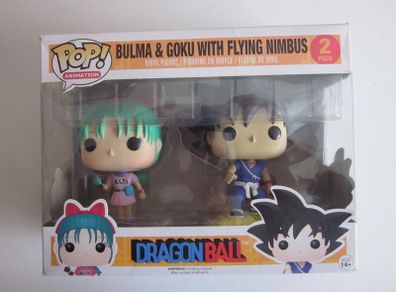 Funko POP! Dragon Ball Z 2 Pack Bulma & Goku w/ Flying Nimbus Model Toy Gift Vinyl Action Figures