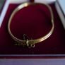 Vintage  14k Yellow Gold Plated  Bangle Bracelet Image 5