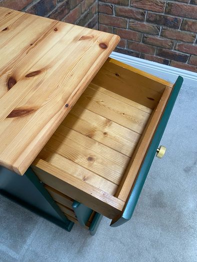 Refurbished Solid Wood Bedside Locker Inisbofin Green