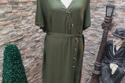 Khaki midi dress size 16-18 Postage included