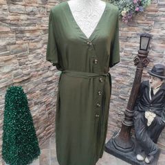 Khaki midi dress size 16-18 Postage included