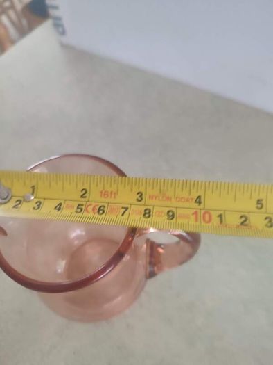Vintage Pink glass creamer milk jug great condition.