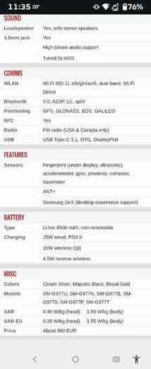 Samsung Galaxy S10 5g