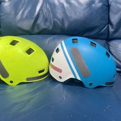 2x Childs helmets for bicycle, skateboard, scooter
