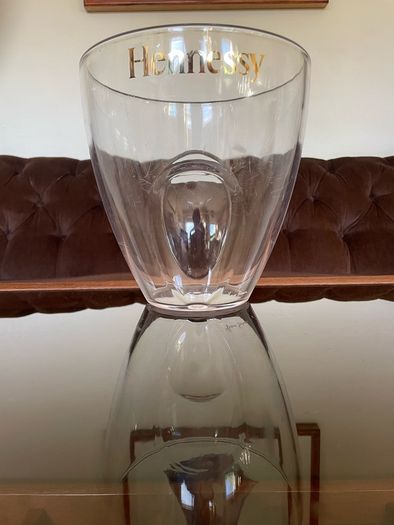Large Designer Hennessy Transparent Durable Ice Bucket with Gilt Script
