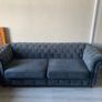 Chesterfield Couch 3-Seater - Dark Grey/ Charcoal Image 2