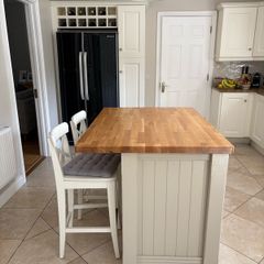 Complete Solid Wood Kitchen and Granite Worktops, Rangemaster Cooker & American Fridge Freezer
