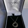 Sterling Silver 925 Cubic Zirconia Polished Triple Circle Pendant and Chain in the original box L 17" - 4,65g Image 5