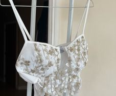 White Floral Lace Corset Top