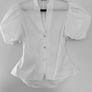 Vince Draped Puff Sleeve Blouse Image 3