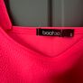 BOOHOO ladies pink vest crop size 8/10 Image 3