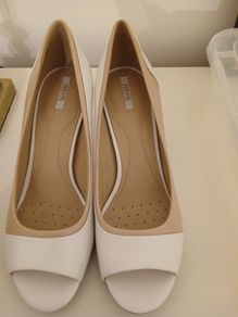 Fabulous Nude and White Geox Respira  Shoes Size 38.5