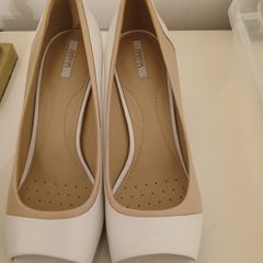 Fabulous Nude and White Geox Respira  Shoes Size 38.5