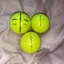 3 Yellow Tiltiest Pro V golf balls Image 2