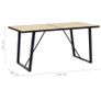Dining Table Oak 160x80x75 cm MDF Image 5