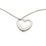 Vintage 925 Sterling Silver Dainty Heart Necklace Image 3